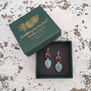 The "Azure Amethyst" Hook Earrings