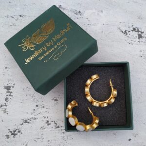 The Gold Plated Mother of Pearl Hoops
