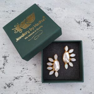 Blooming Lotus Pearl Studs