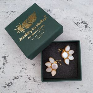 Flutter of a Butterfly Pearl Studs