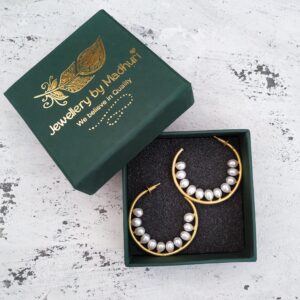 Seed Pearl Statement Hoops