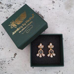 Crystal Trio Zircon Crafted Labradorite Mini Danglers