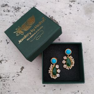 Turquoise Emerald Pearl Drops