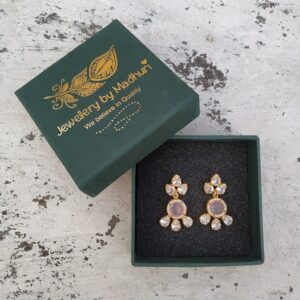 Rose Quartz Crystal Trio Earrings