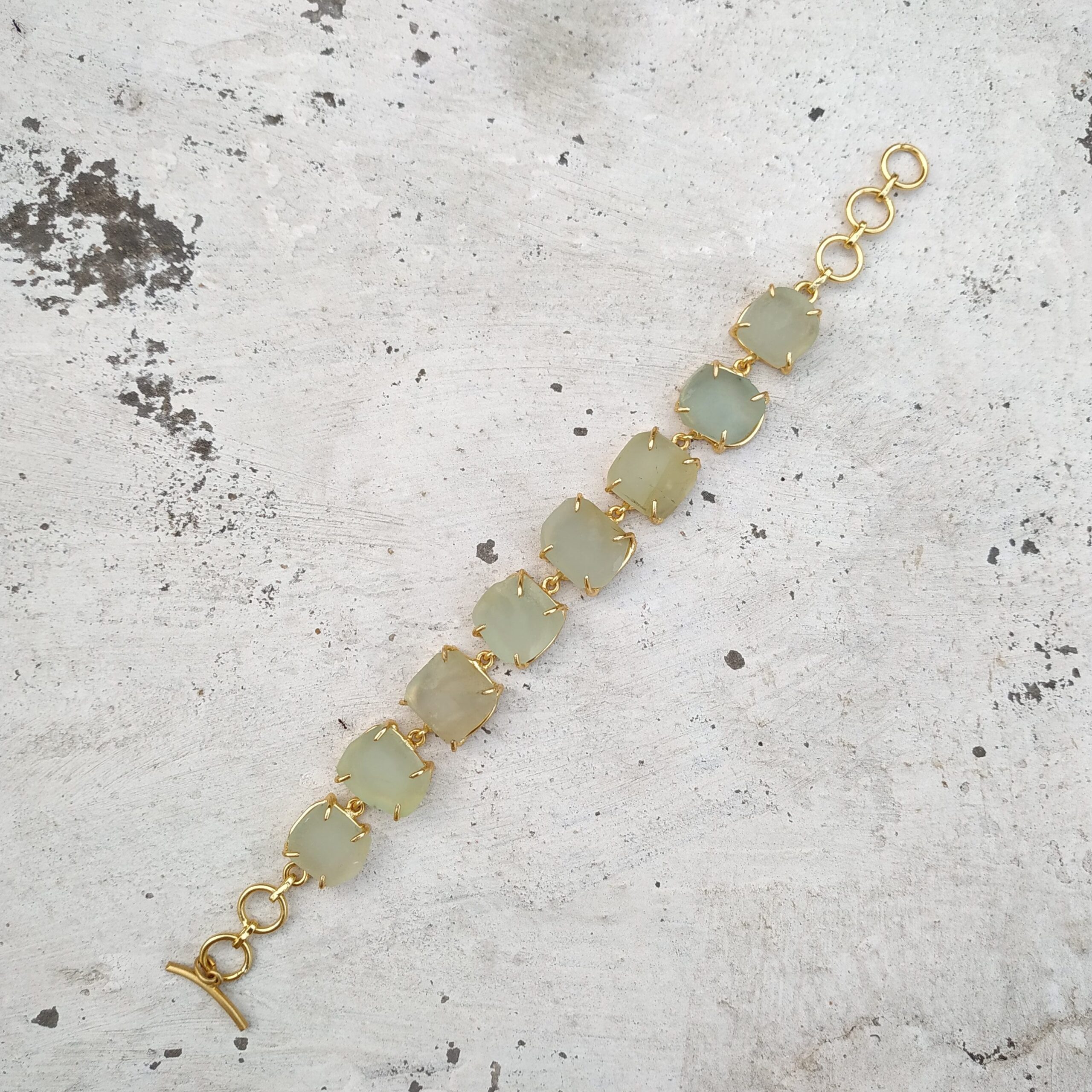 Raw Green Aventurine Single Line Bracelet - Image 2